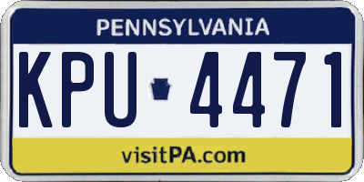 PA license plate KPU4471