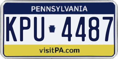 PA license plate KPU4487