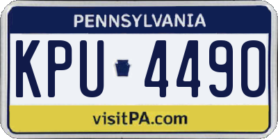 PA license plate KPU4490