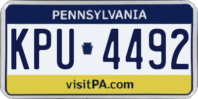 PA license plate KPU4492