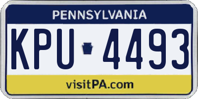 PA license plate KPU4493