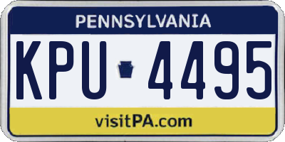 PA license plate KPU4495