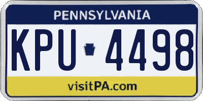 PA license plate KPU4498