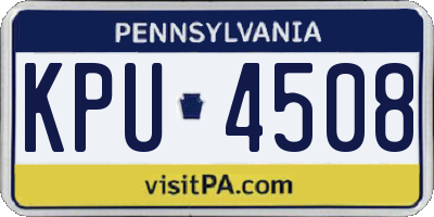 PA license plate KPU4508