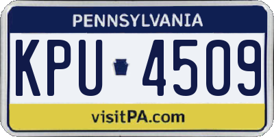 PA license plate KPU4509