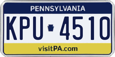 PA license plate KPU4510