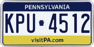 PA license plate KPU4512