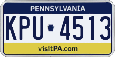 PA license plate KPU4513