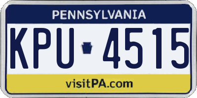 PA license plate KPU4515