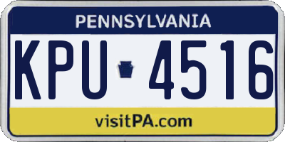 PA license plate KPU4516