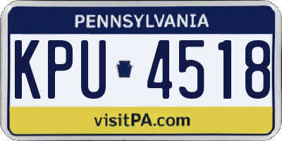 PA license plate KPU4518