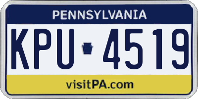 PA license plate KPU4519