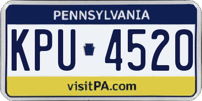 PA license plate KPU4520
