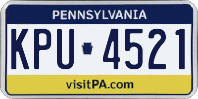 PA license plate KPU4521
