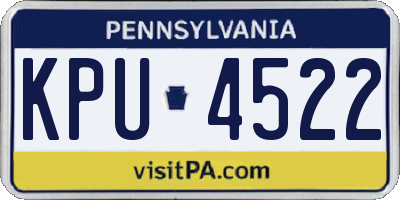 PA license plate KPU4522