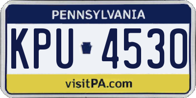 PA license plate KPU4530