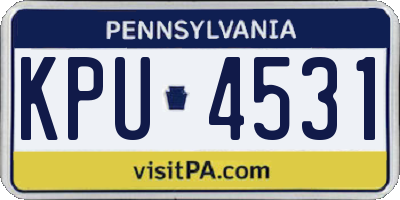 PA license plate KPU4531