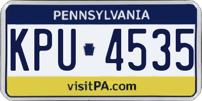 PA license plate KPU4535