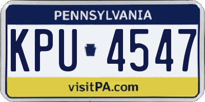 PA license plate KPU4547