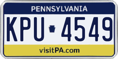 PA license plate KPU4549