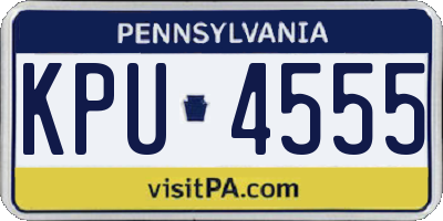 PA license plate KPU4555