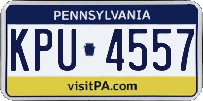 PA license plate KPU4557