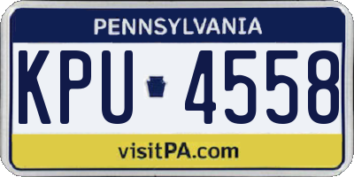 PA license plate KPU4558