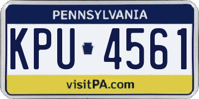 PA license plate KPU4561