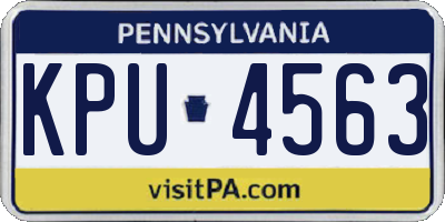 PA license plate KPU4563