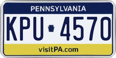PA license plate KPU4570