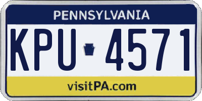 PA license plate KPU4571