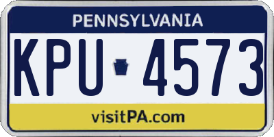 PA license plate KPU4573