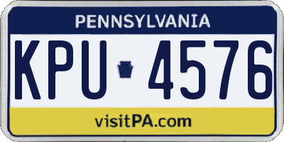 PA license plate KPU4576