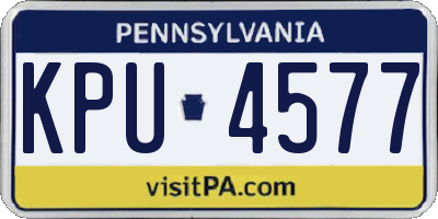 PA license plate KPU4577