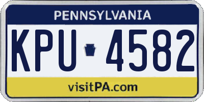 PA license plate KPU4582