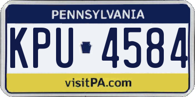 PA license plate KPU4584