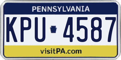 PA license plate KPU4587