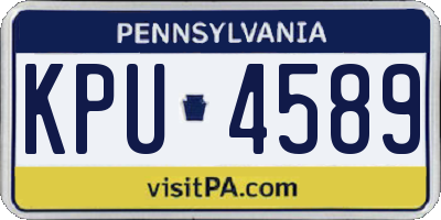 PA license plate KPU4589
