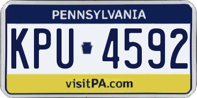 PA license plate KPU4592