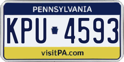 PA license plate KPU4593