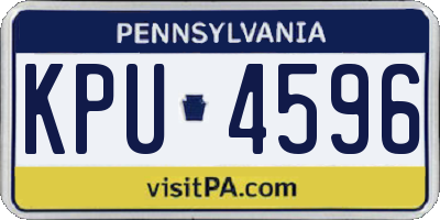 PA license plate KPU4596