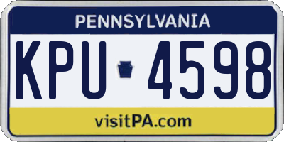 PA license plate KPU4598