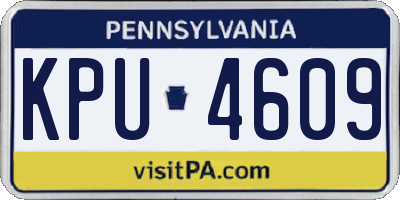 PA license plate KPU4609