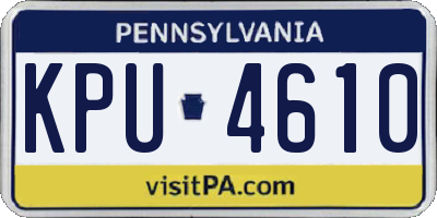 PA license plate KPU4610