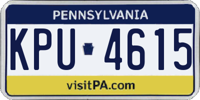 PA license plate KPU4615