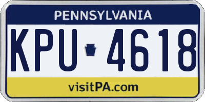 PA license plate KPU4618
