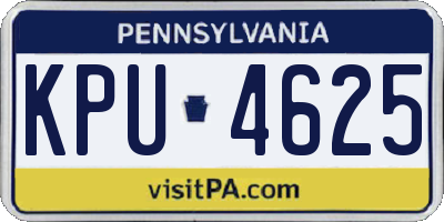 PA license plate KPU4625
