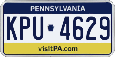 PA license plate KPU4629