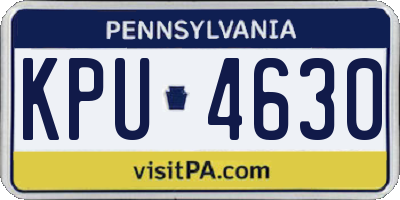 PA license plate KPU4630