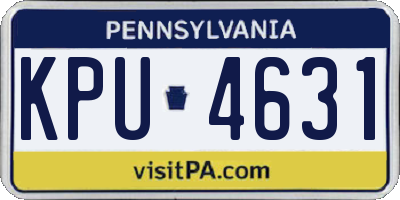 PA license plate KPU4631